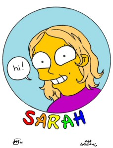 Sarah as a Simpsons character