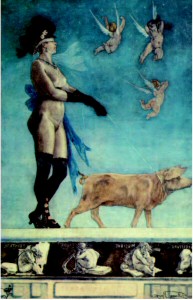  Pornocrates, by Félicien Rops (1878): the spirit of pornography herself.