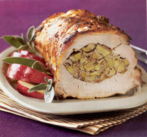 Roast Pork Stuffed With Chestnuts And Apple
