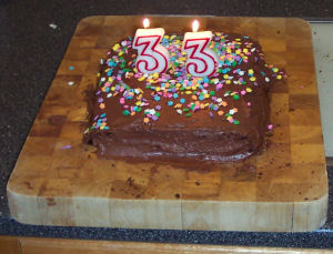 Trish's 33rd Birthday Cake