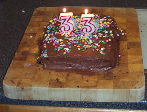 Trish's 33rd Birthday Cake