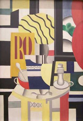 "Nature-mort aux chandeliers" (Still Life with Chandeliers) by Fernand Leger 