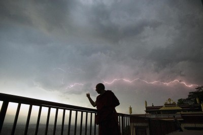 Tibetan Monk in Kathmandu