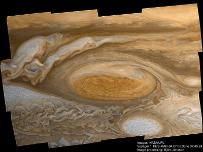 The Red Spot of Jupiter, scaled down image